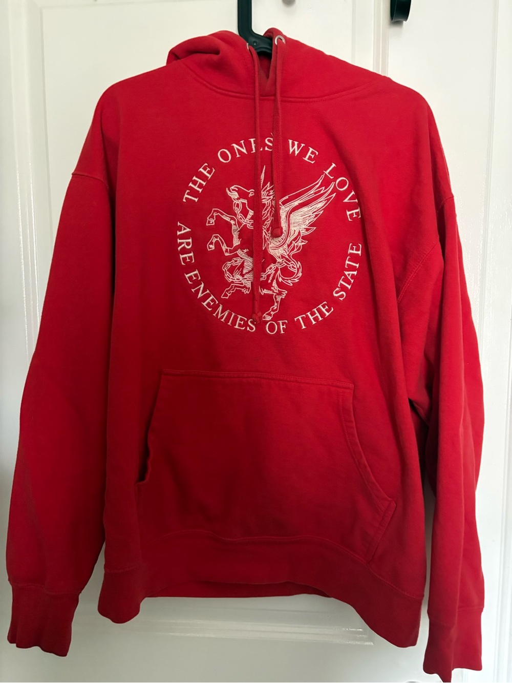 The Ones We Love Pullover Hoodie with Embroidered Alicorn Crest